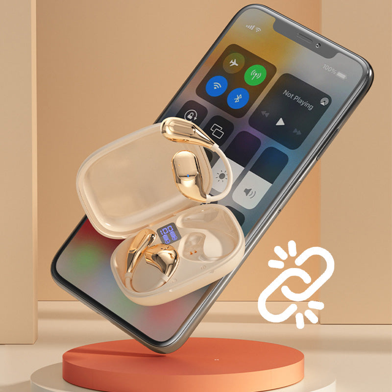Audífonos Bluetooth Deportivos con Gancho, Sonido HiFi Impermeables para Correr y Gym