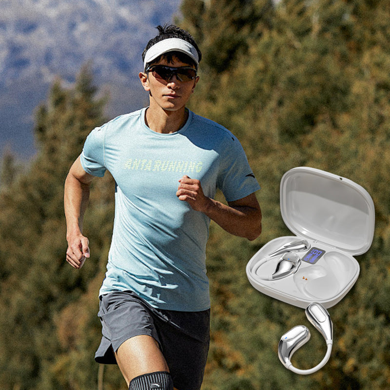 Audífonos Bluetooth Deportivos con Gancho, Sonido HiFi Impermeables para Correr y Gym
