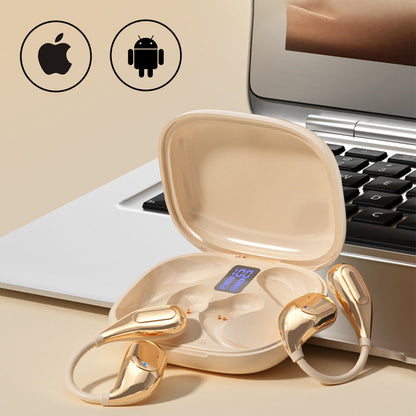 Audífonos Bluetooth Deportivos con Gancho, Sonido HiFi Impermeables para Correr y Gym