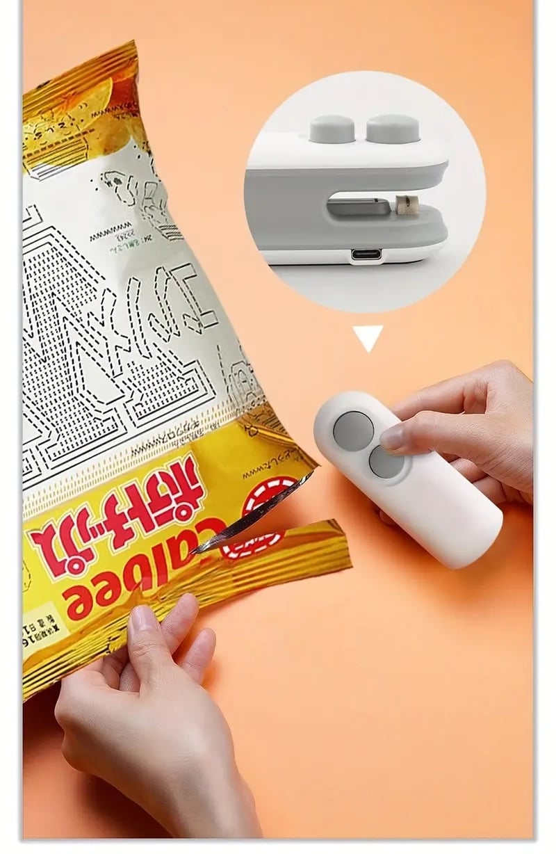 Mini Sellador magnético recargable 2 en 1
