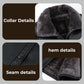 Chaqueta de piel sintética con solapas de felpa para hombre