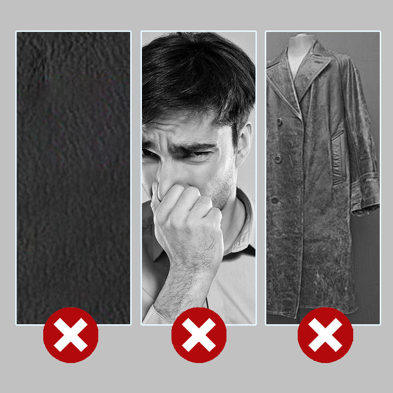 Chaqueta de piel sintética con solapas de felpa para hombre