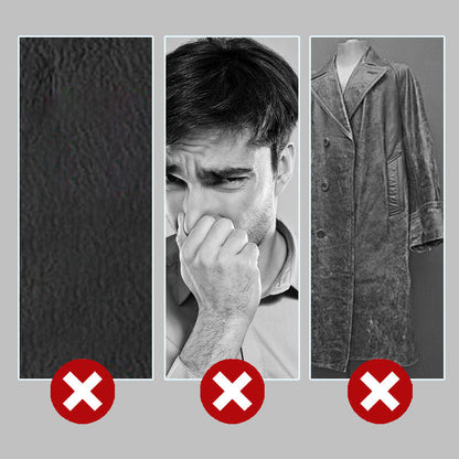 Chaqueta de piel sintética con solapas de felpa para hombre