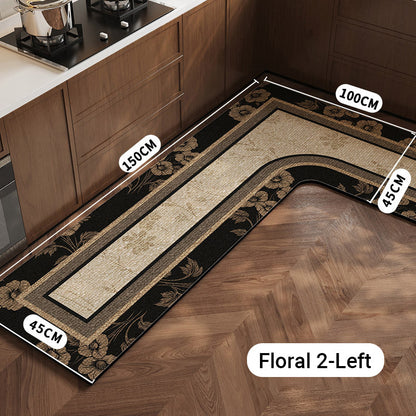Alfombrillas de cocina de diatomeas con patrón floral