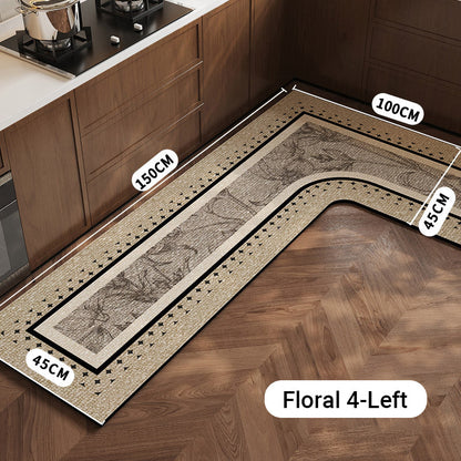 Alfombrillas de cocina de diatomeas con patrón floral