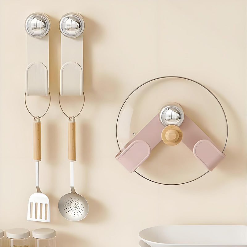 Juego de Soportes para Tapas de Ollas Ajustables en la Pared
