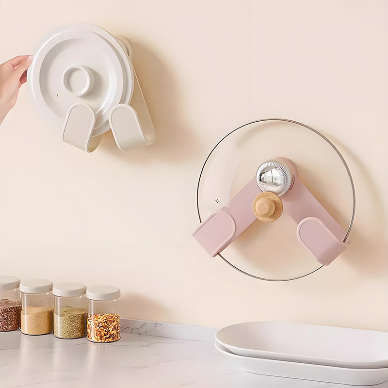 Juego de Soportes para Tapas de Ollas Ajustables en la Pared