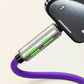 Cable de datos 4 en 1 de 240 W con luces de trabajo de colores