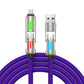 Cable de datos 4 en 1 de 240 W con luces de trabajo de colores