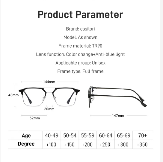 🔥Protege mejor tus ojos🔥Moda Gafas de lectura anti luz azul