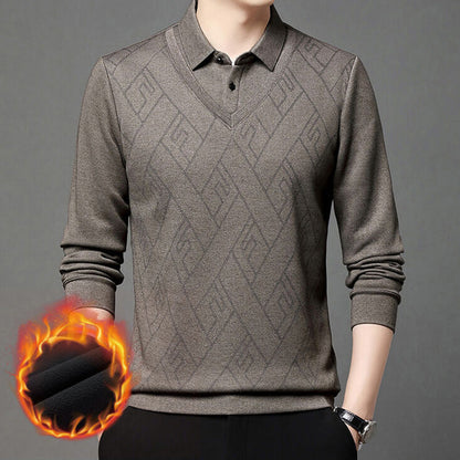 🔥Men's False Two Piece Set Long Sleeve Shirt