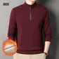 Sudadera de Cuello Alto con Cremallera y Forro de Peluche para Hombre
