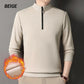 Sudadera de Cuello Alto con Cremallera y Forro de Peluche para Hombre