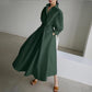 Women's Plain Cotton Lapel Shirt Wrap Dress-Envío gratuito por tiempo limitado