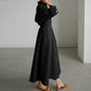 Women's Plain Cotton Lapel Shirt Wrap Dress-Envío gratuito por tiempo limitado