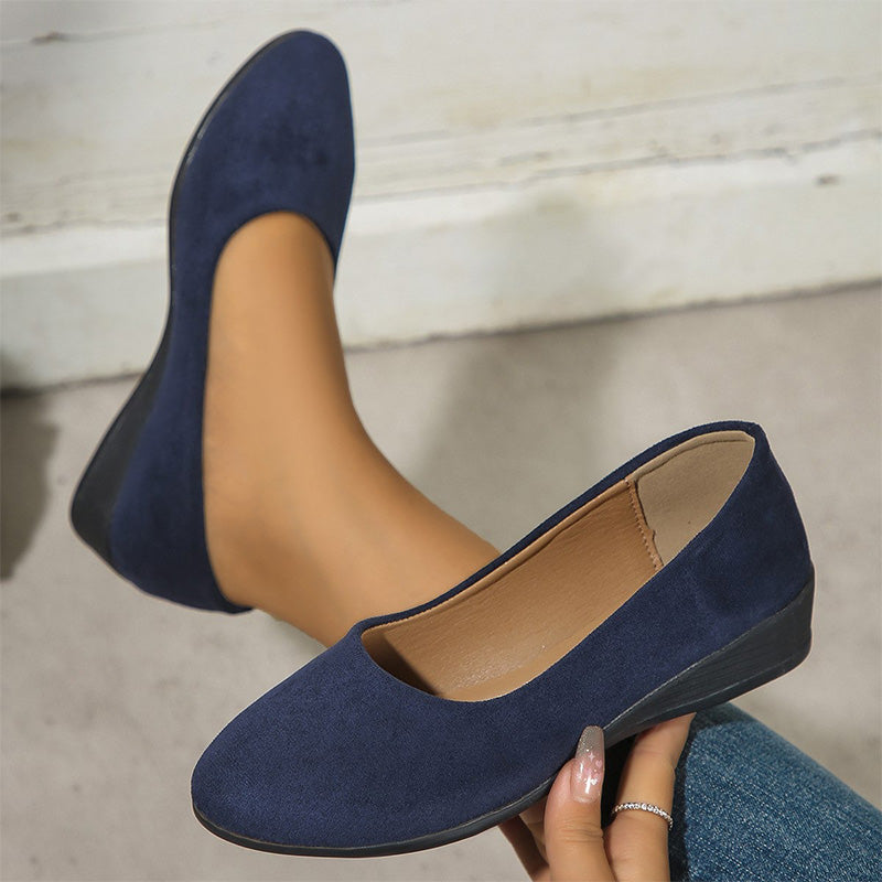 Elegantes zapatos de cuña con tacón bajo antideslizantes y ligeros
