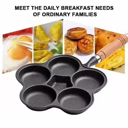Sartén para Freír Huevos de Hierro Fundido Antiadherente de 4/5 Tazas