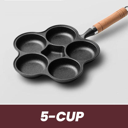 Sartén para Freír Huevos de Hierro Fundido Antiadherente de 4/5 Tazas