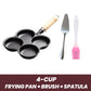 Sartén para Freír Huevos de Hierro Fundido Antiadherente de 4/5 Tazas