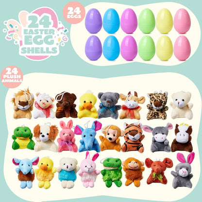 Huevos De Pascua Pre-rellenados Con  Animales de Peluche