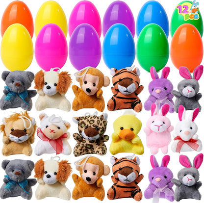 Huevos De Pascua Pre-rellenados Con  Animales de Peluche