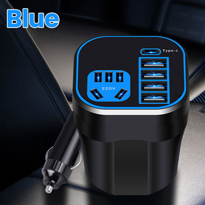 Inversor de Corriente Multifuncional para auto con Cargador QC