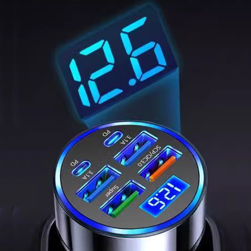 🔥HOT SALE🔥6-Port Cargador de coche Adaptador de encendedor de cigarrillos