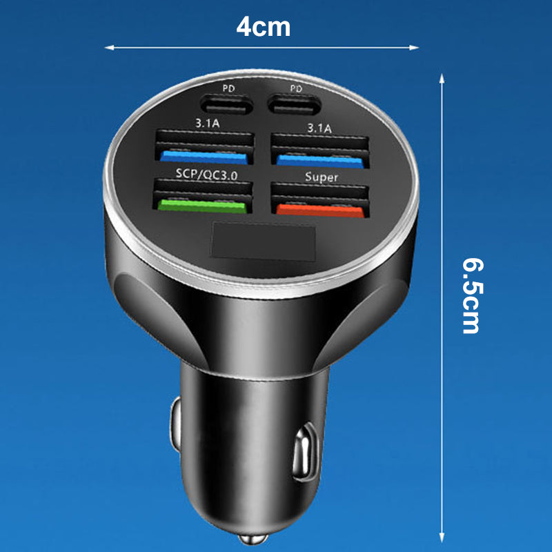 🔥HOT SALE🔥6-Port Cargador de coche Adaptador de encendedor de cigarrillos