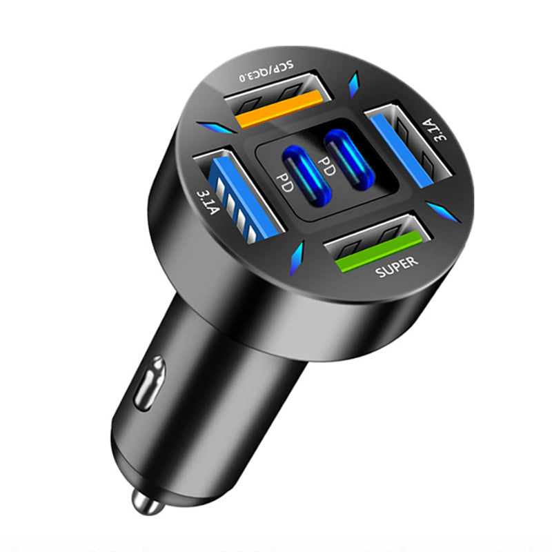 🔥HOT SALE🔥6-Port Cargador de coche Adaptador de encendedor de cigarrillos