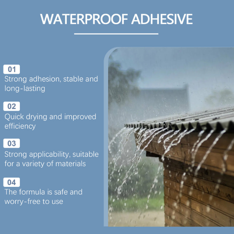 Adhesivo impermeable transparente versátil de secado rápid
