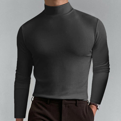 🔥¡50% de descuento! Camiseta de cuello alto Ultimate Comfort para hombre: elástica, transpirable y ajustada, ideal para el gimnasio y uso diario.
