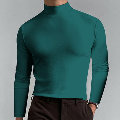 🔥¡50% de descuento! Camiseta de cuello alto Ultimate Comfort para hombre: elástica, transpirable y ajustada, ideal para el gimnasio y uso diario.