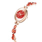 Reloj con pulsera de circonitas de colores para mujer