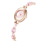 Reloj con pulsera de circonitas de colores para mujer
