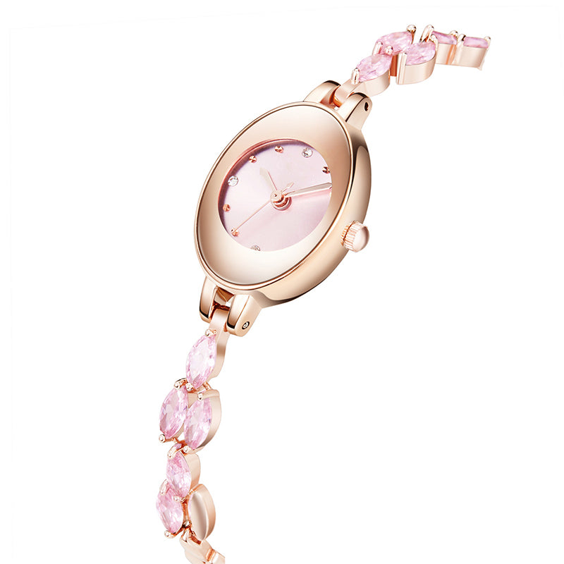 Reloj con pulsera de circonitas de colores para mujer