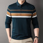 Camisa para Hombre de Vuelta de Cuello Rayada con Botones Frontales a la Cuarta Parte