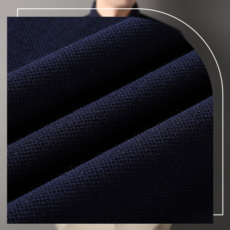 Camisa para Hombre de Vuelta de Cuello Rayada con Botones Frontales a la Cuarta Parte