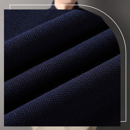Camisa para Hombre de Vuelta de Cuello Rayada con Botones Frontales a la Cuarta Parte