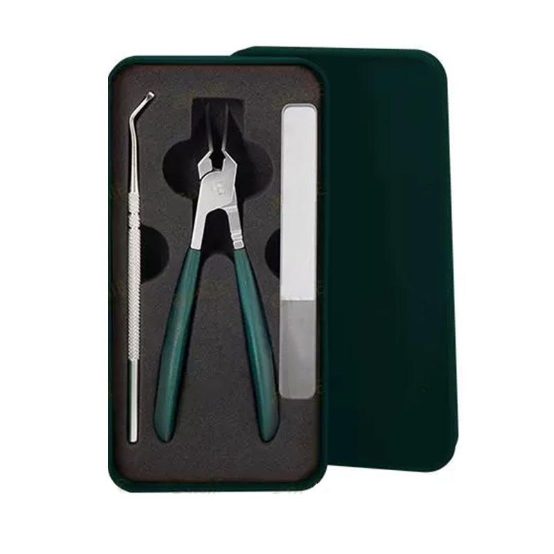 🔥Oferta 2025🔥 Cortaúñas antisalpicaduras con borde inclinado de 25° (juego de 3 piezas)