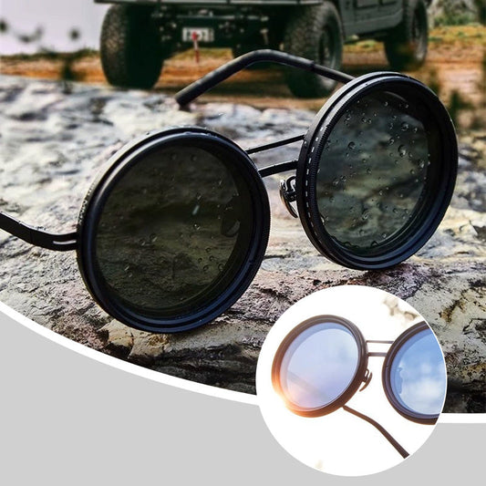Gafas de sol con montura redonda ajustable 1-9 Gears