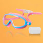Gafas de natación antivaho para niños con clip para la nariz y tapones para los oídos