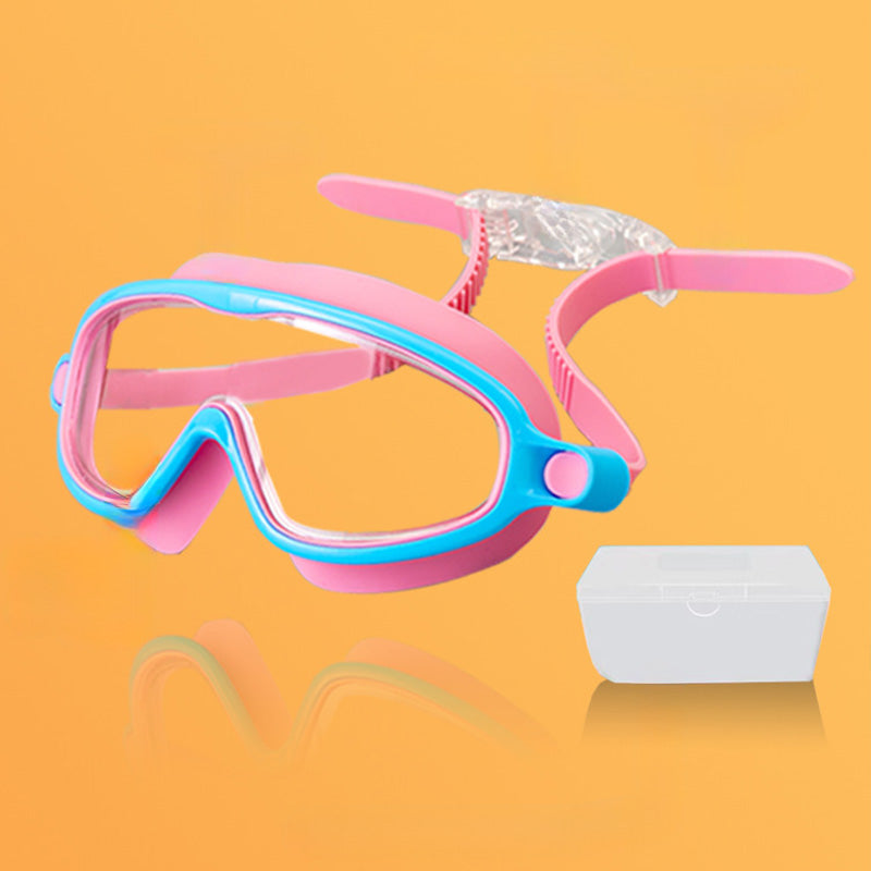 Gafas de natación antivaho para niños con clip para la nariz y tapones para los oídos