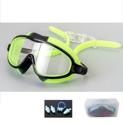 Gafas de natación antivaho para niños con clip para la nariz y tapones para los oídos