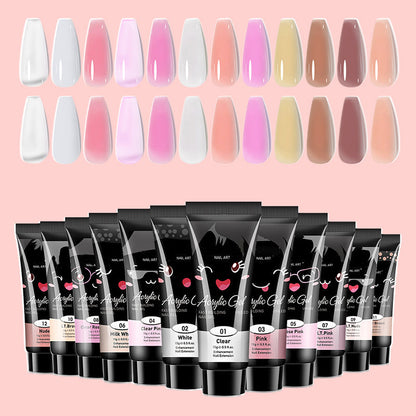 Extensión de uñas de gel de color