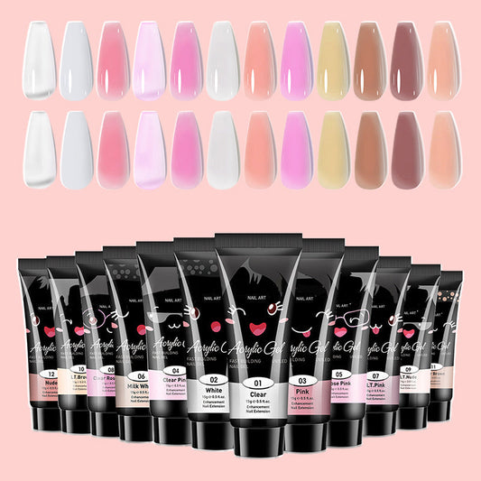 Extensión de uñas de gel de color