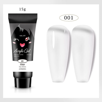 Extensión de uñas de gel de color