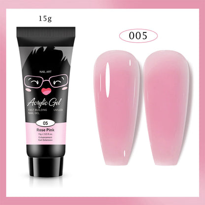 Extensión de uñas de gel de color