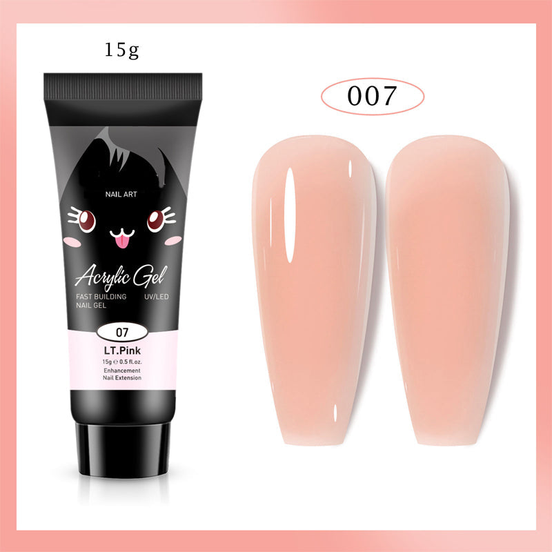 Extensión de uñas de gel de color
