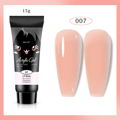 Extensión de uñas de gel de color