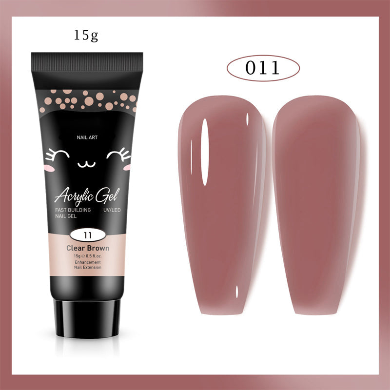 Extensión de uñas de gel de color